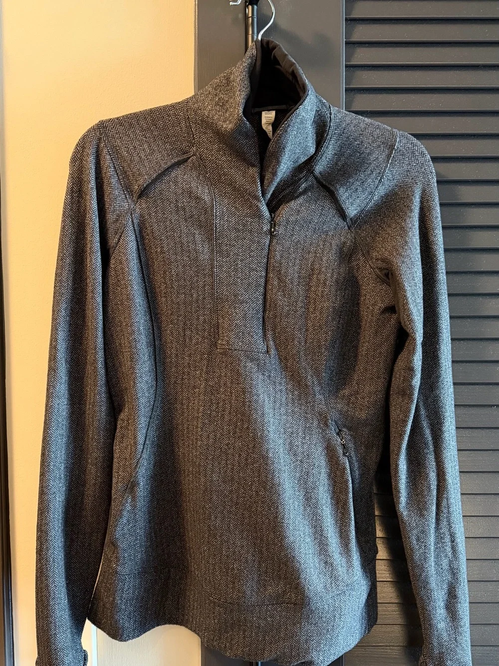 lululemon athletica Men's Charcoal Gray Zip-Neck Sweater
